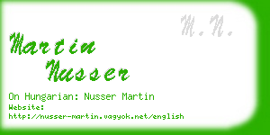 martin nusser business card